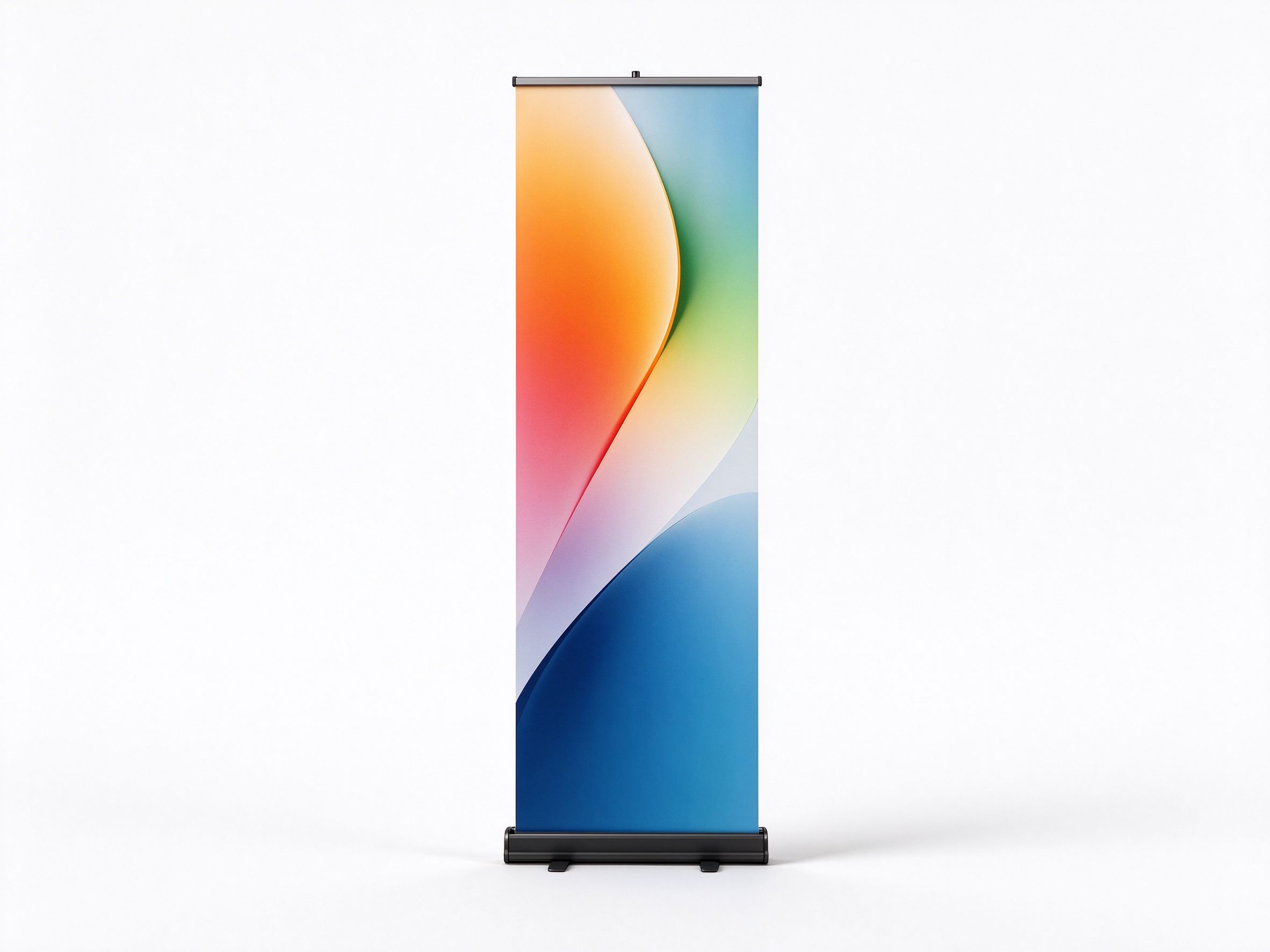 Roll-up banner display stand